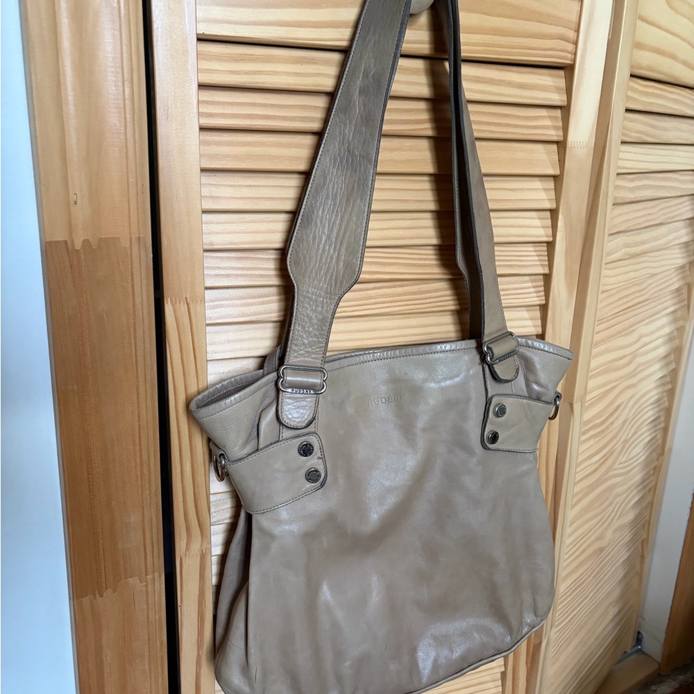 RUDSAK Taupe Leather Shoulder Bag